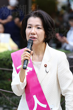 街頭で演説する豊田真由子