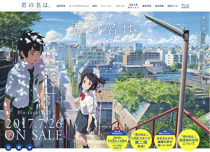 国内興行収入250億円を突破し、日本映画史上歴代2位という大記録を樹立した（映画『君の名は。』公式サイトより）