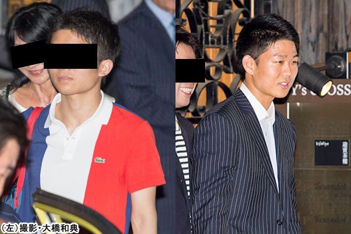 岸信夫氏の次男（左）と長男・信千世氏（右）（（左）撮影・大橋和典）