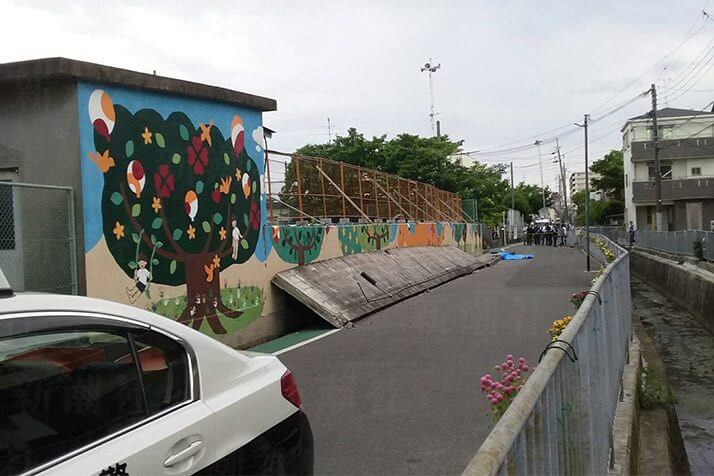 大阪地震現場