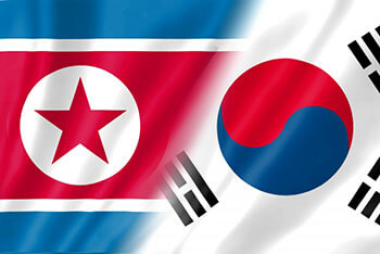 北朝鮮・韓国　旗
