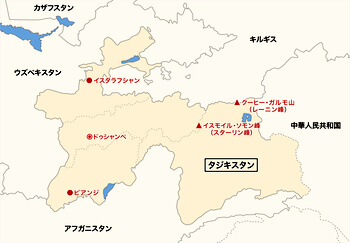 タジキスタン（地図）