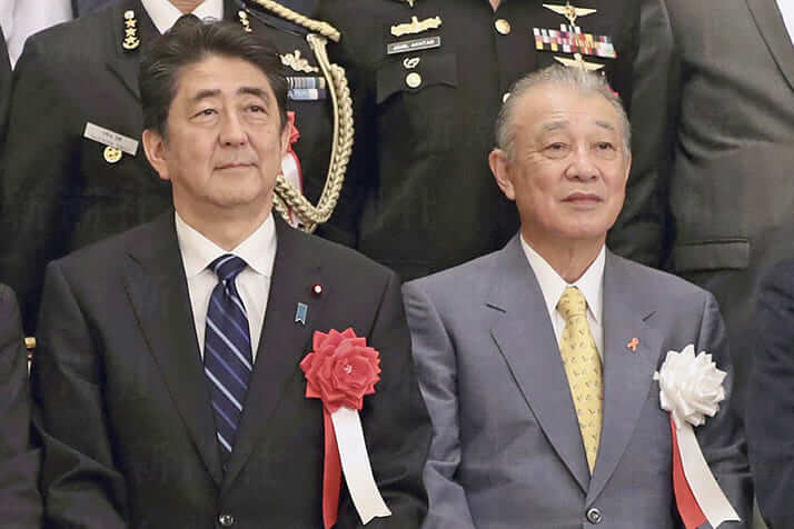 安倍晋三首相と笹川陽平氏