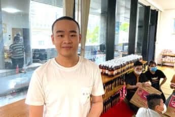 「月々の寮費は3万4千円です」と留学生のバオ君