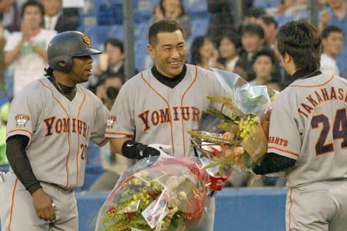 松井秀喜選手•清原和博選手(読売ジャイアンツ)サイン写真 こそぎ
