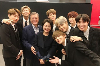 文大統領夫妻、BTS