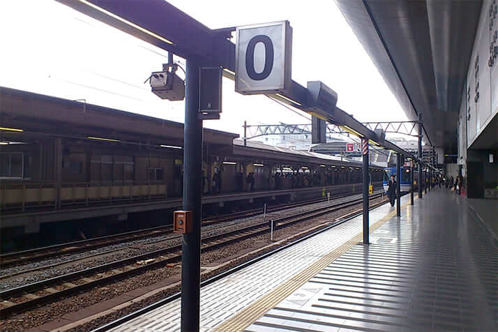 「京都駅」0番線ホーム