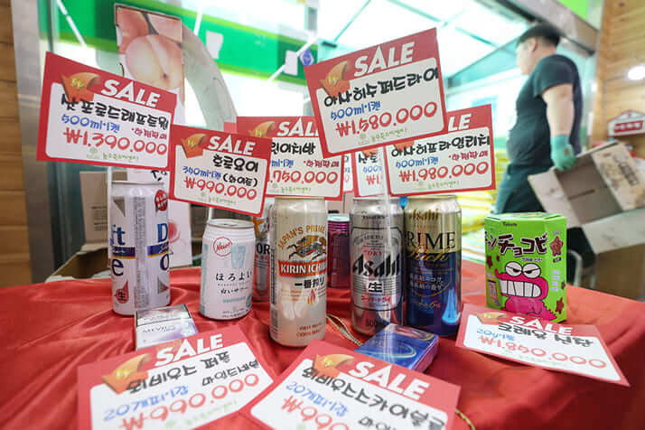 韓国スーパーの日本ビール