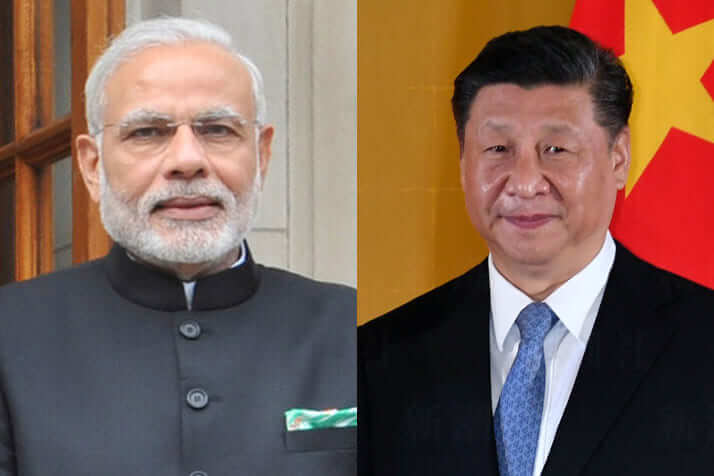 モディ首相（Press Information Bureau／Wikimedia Commons）と習近平