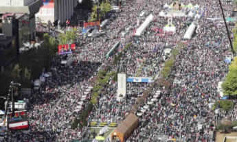 今回の対策のきっかけとなった5万人の反文大統領デモ