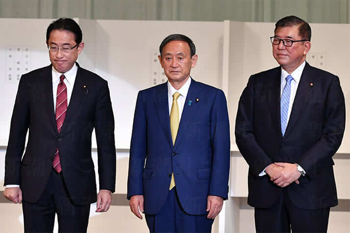 岸田文雄、菅義偉、石破茂
