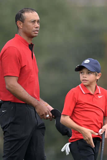 タイガー・ウッズと長男チャーリーくん