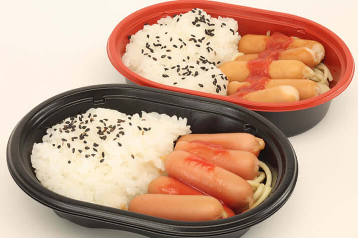 「ローソン」、「ローソンストア100」のウインナー弁当