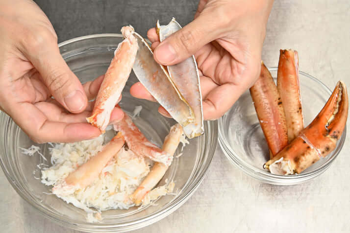 蟹のビスクと贅沢パスタ　レシピ1