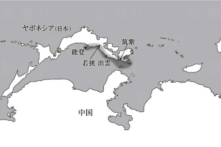 「環日本海・東アジア諸国図」を元に作成した地図