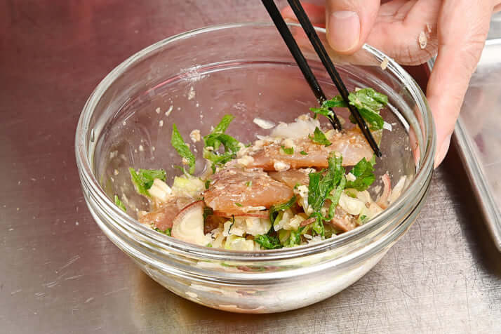 薩摩ごまみれ漬けの薬味和え　Aゴマ味_3