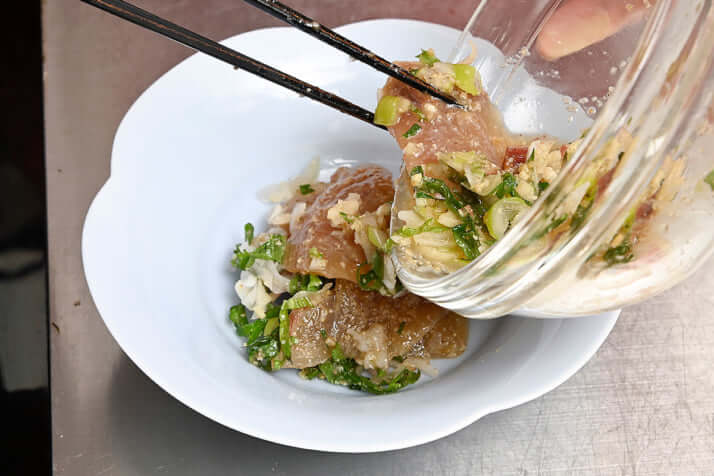 薩摩ごまみれ漬けの薬味和え　Aゴマ味_4