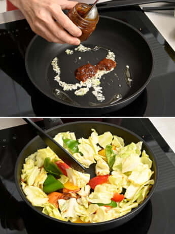 牛味噌で簡単回鍋肉　レシピ2