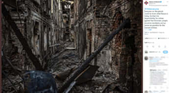 ウクライナ国防省の公式Twitterより