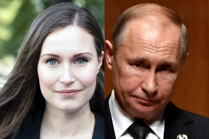 プーチン大統領、サンナ・マリン首相