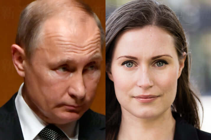 プーチン大統領、フィンランドのサンナ・マリン首相