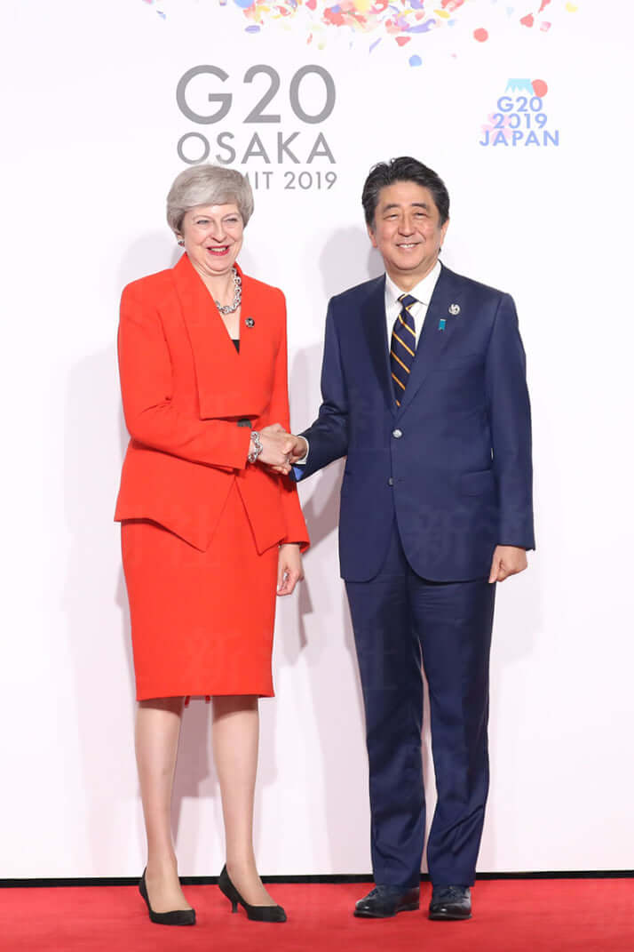 【写真特集】安倍晋三、テリーザ・メイ