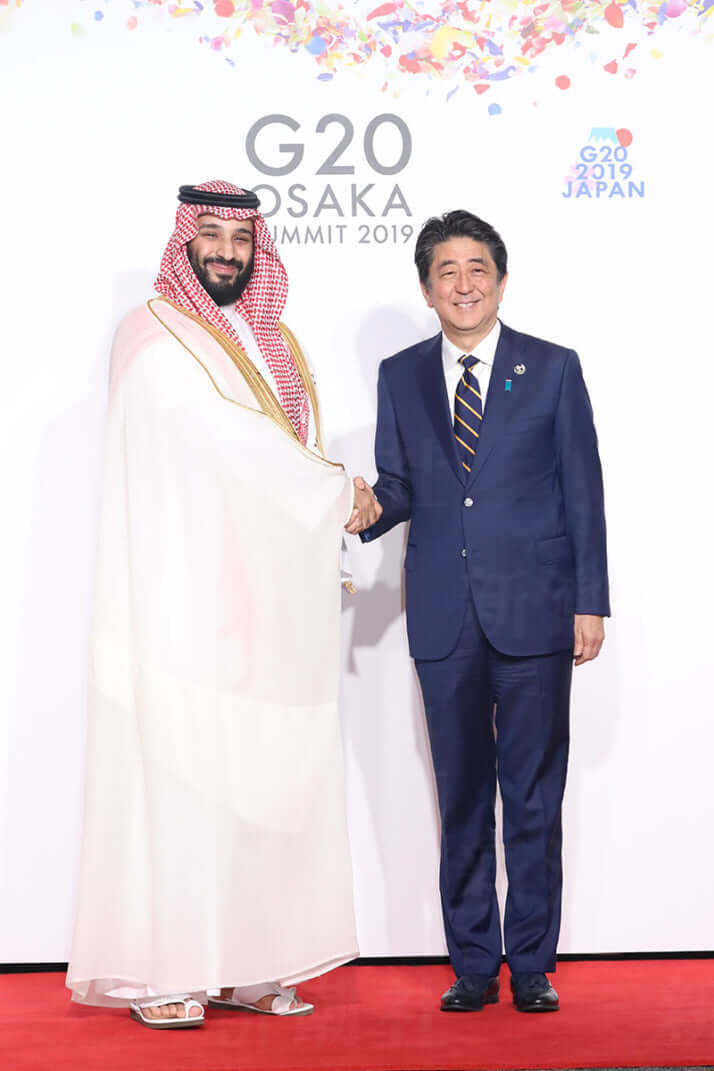 【写真特集】安倍晋三、ムハンマド・ビン・サルマーン