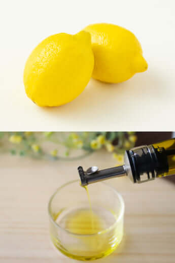 レモン、オリーブオイル