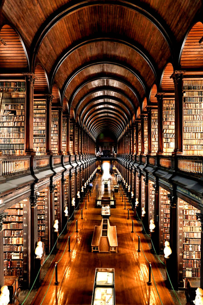アイルランドのTrinity College Library（トリニティカレッジ図書館）　（写真出典：