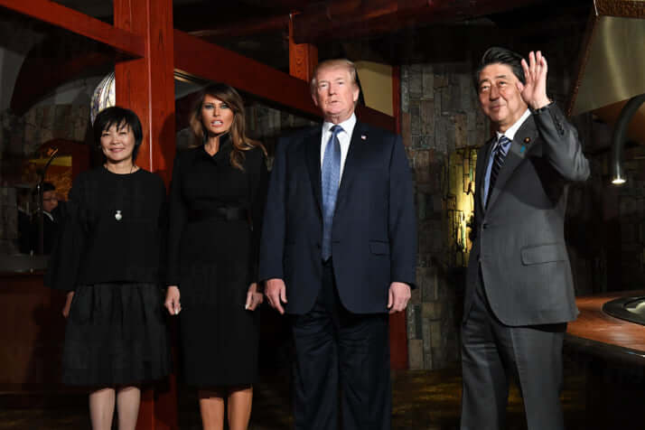 トランプ夫妻、安倍晋三夫妻