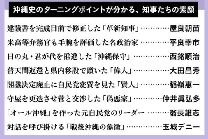 沖縄史のターニングポイントが分かる、知事たちの素顔