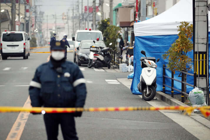 警察官が発砲した現場（大阪府八尾市）