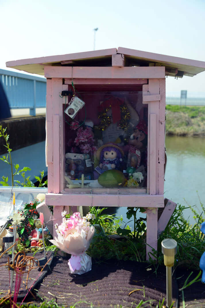 我孫子市の現場に建つ祠