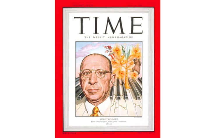 音楽家、Igor-Stravinsky（イーゴリ・ストラヴィンスキー）「タイム誌表紙（1948年）」