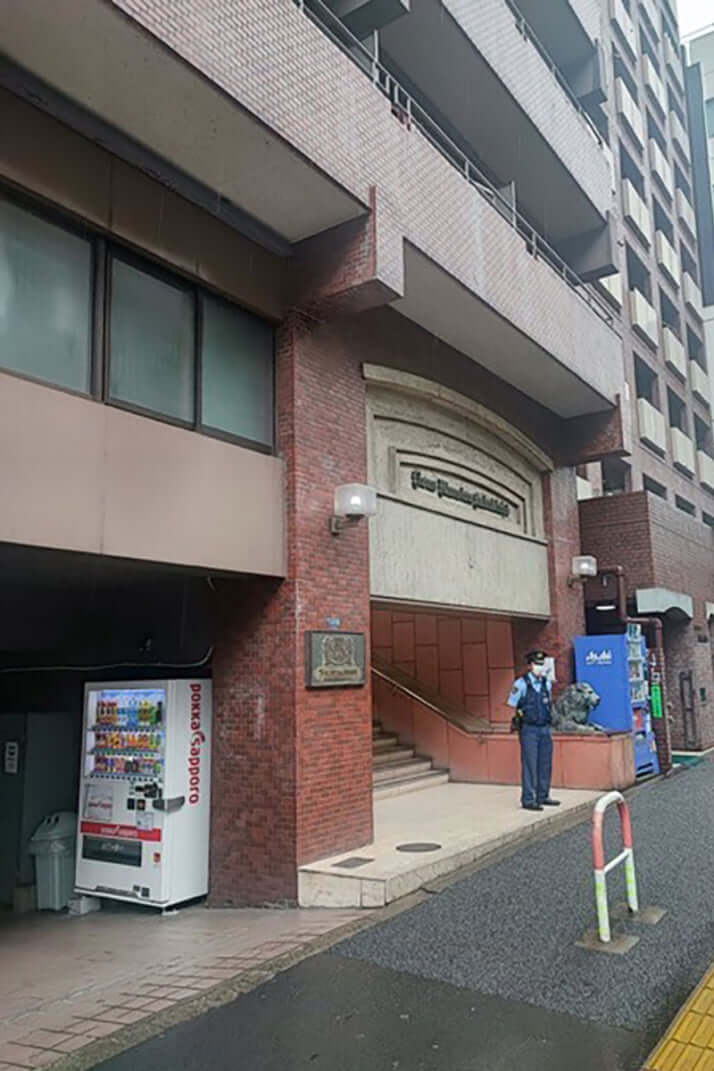 事件現場のマンション（歌舞伎町で刺殺事件）