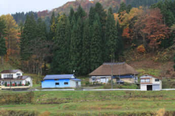 秋田県羽後町田舎の風景