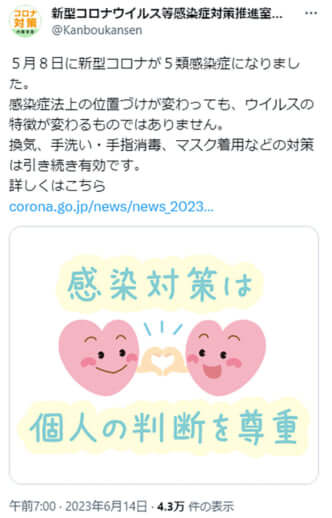 コロナ感染対策ツイート
