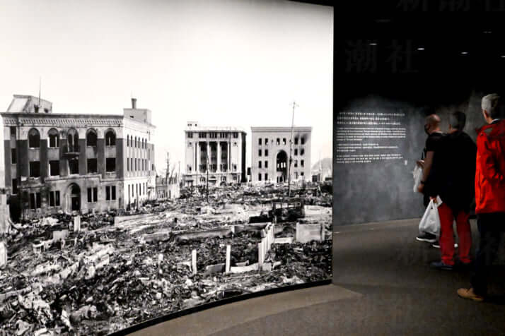 原爆によって破壊された広島の街