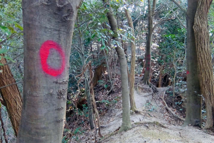 登山道の目印