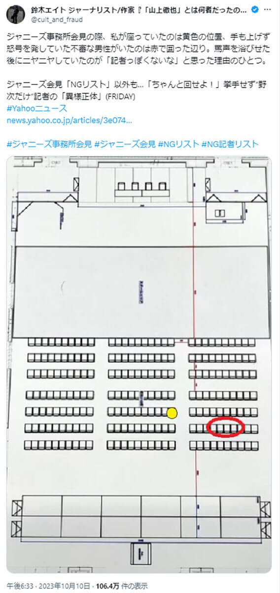 鈴木エイトのX（Twitter）より