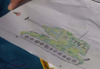 子どもから兵士への絵手紙