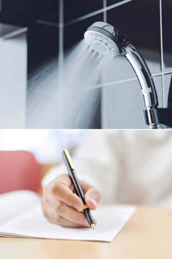 シャワー、高齢者イメージ