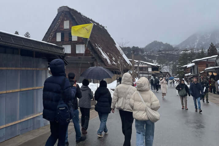 春節＆インバウンドでにぎわう白川郷