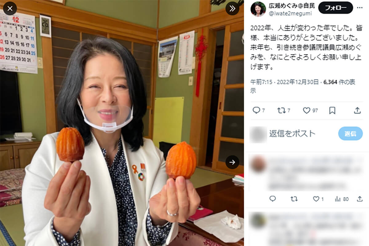 歌舞伎町のホテルから国会に直行 自民党・広瀬めぐみ議員の「赤ベンツ不倫」衝撃の一夜【スクープその後】（写真1） デイリー新潮