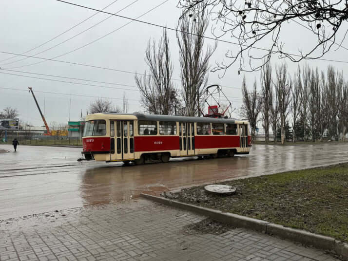 市内を走る路面電車