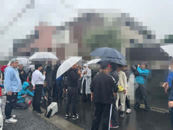 小池都知事の自宅前