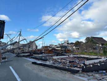 輪島朝市の火災現場_1