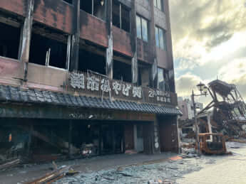 輪島朝市の火災現場_2