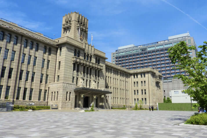 京都市役所、ホテルオークラ京都