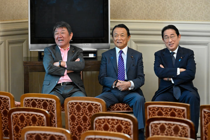岸田文雄、茂木敏充、麻生太郎